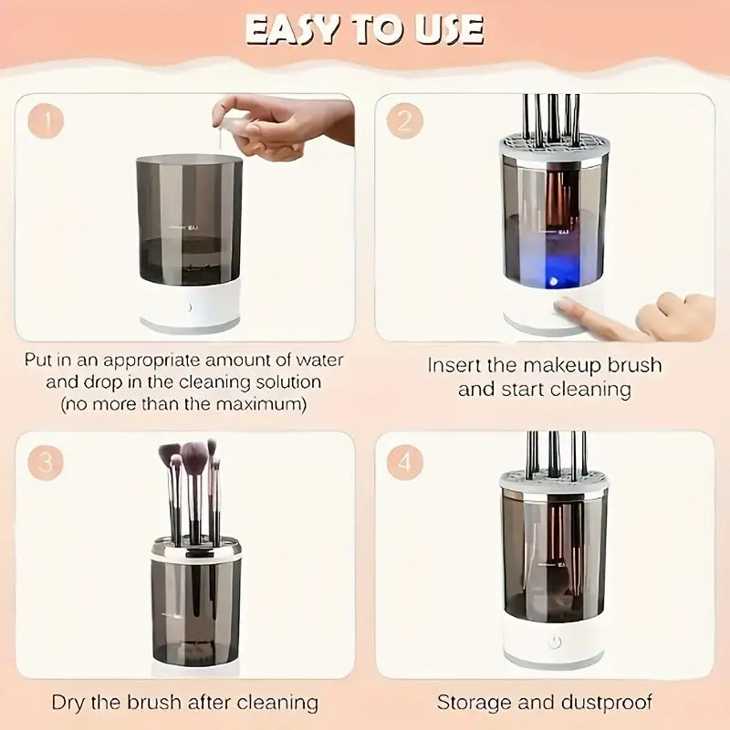 Automatische Make-Up kwast reinigings machine.